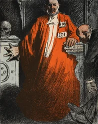 Ein Richter in voller Kleidung, Illustration aus 